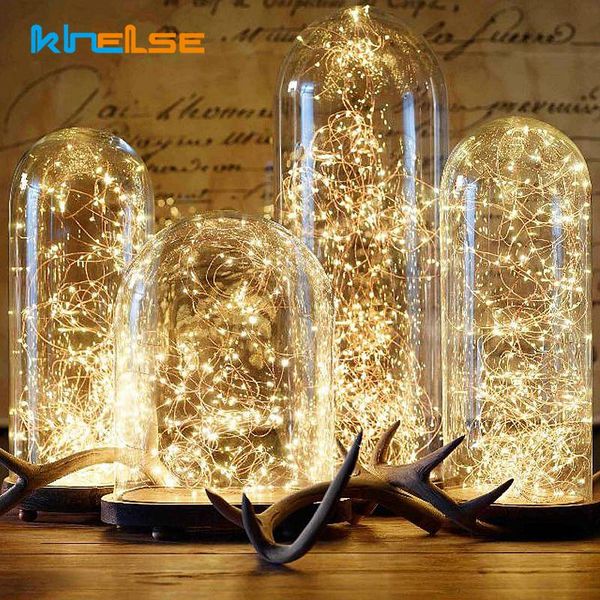 strings 1m/2m/5m/10m led copper wire string lamp curtain vine garland usb dc12v christmas wedding party home decor holiday lighting
